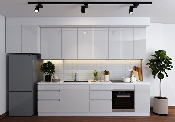 Mẫu tủ bếp dưới đẹp High Gloss Elegance