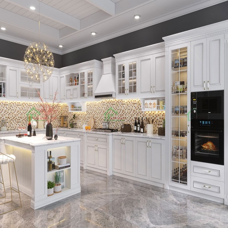 Mẫu tủ bếp dưới đẹp Shaker Classic