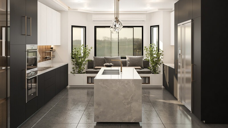 Căn hộ hoàn thiện phòng bếp full-height gia tăng giá trị thẩm mỹ