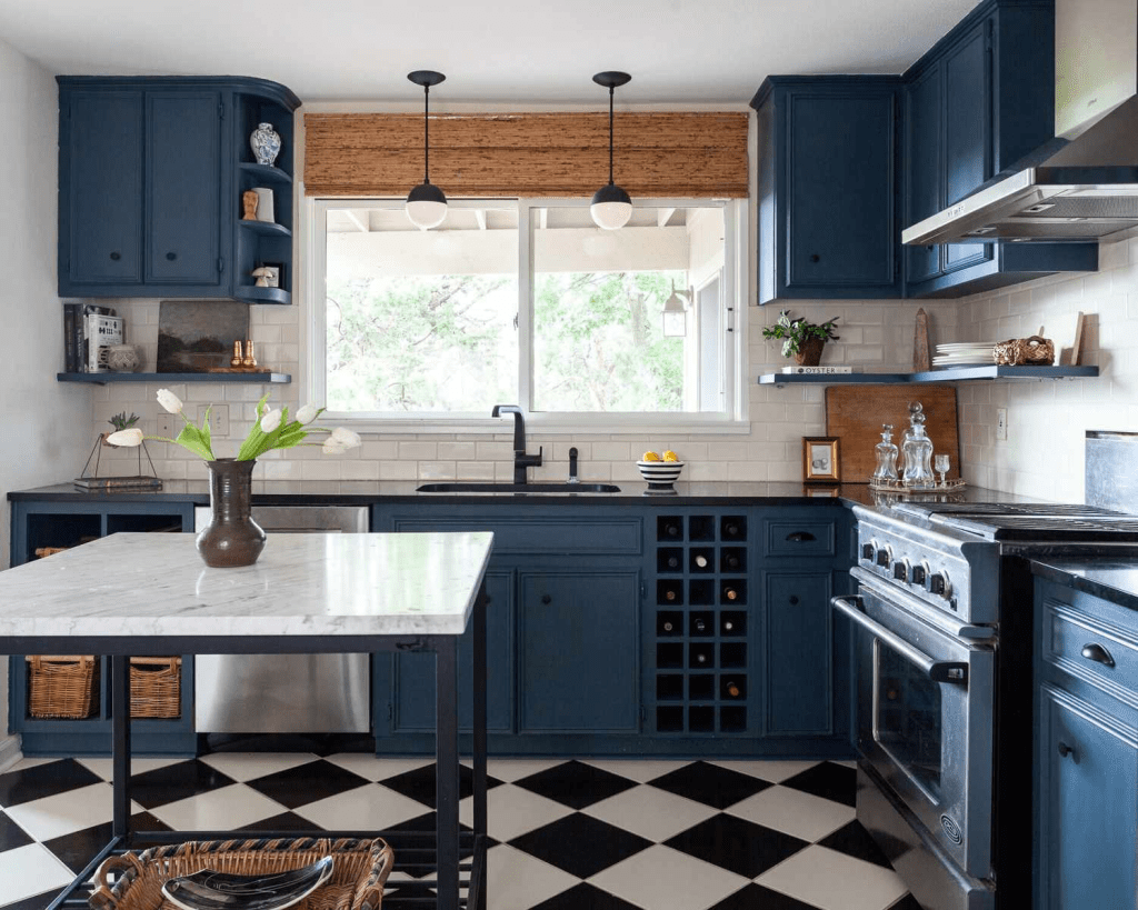 Tủ bếp chữ L đẹp đơn giản 7–10m² hiện đại tiện nghi