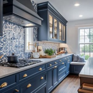 tủ bếp bán cổ điển