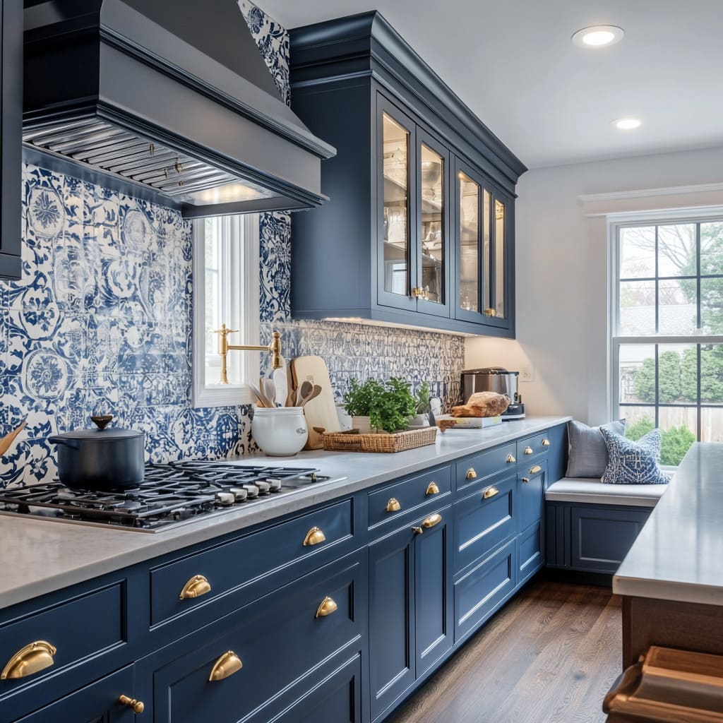 tủ bếp bán cổ điển