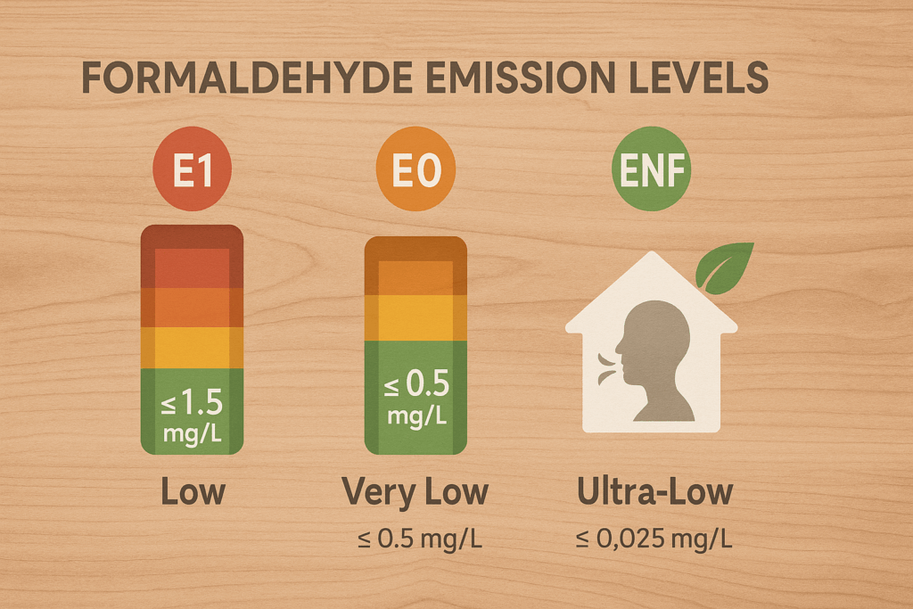 So sánh ngưỡng phát thải formaldehyde giữa E0 E1 E2 theo tiêu chuẩn ván ép